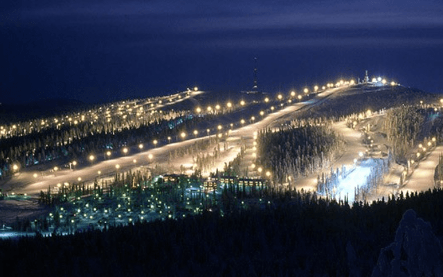 Nights moving in on Ruka ski resort